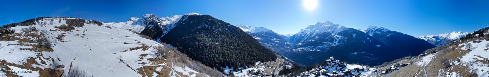Panorama aérien télécom drone